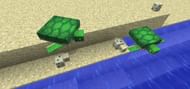Turtles overlooking their delicate eggs (Image via Mojang)